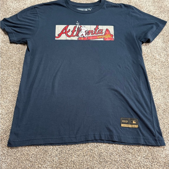 Atlanta Braves Navy Blue T-Shirt - Picture 1 of 6